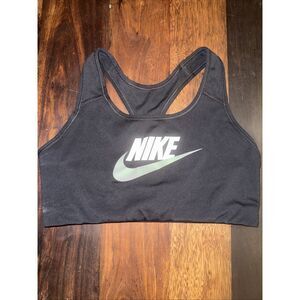 Nike Dri-FIT Sports Bra – Women’s Medium – Black – Swoosh Plus Futura – Medium